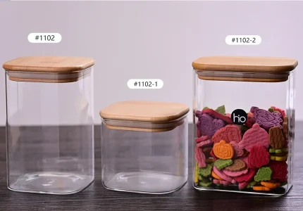 Glass Containers With Bamboo Lids