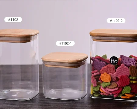 Glass Containers With Bamboo Lids