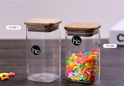 Glass Jar With Bamboo Lid