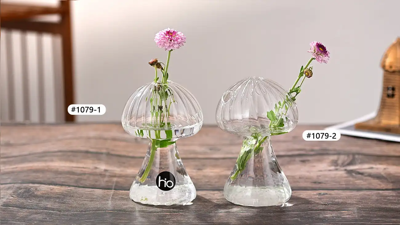 Clear Fluted Vase
