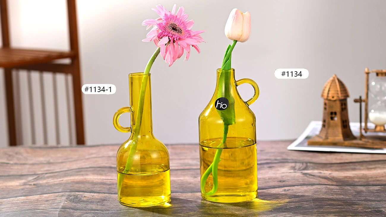 Bamboo Plant Glass Vase