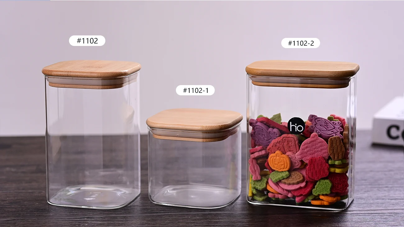 Glass Containers With Bamboo Lids