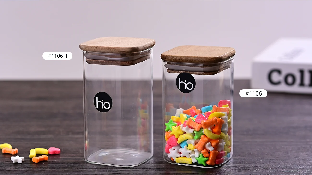 Glass Jar With Bamboo Lid